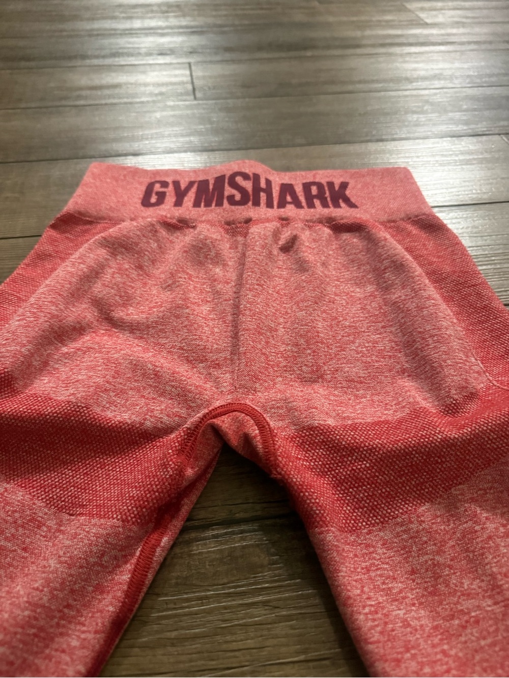 Gymshark Women's Heathered Red Seamless Bike Shorts